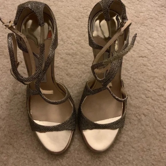 Jimmy Choo Glitter Cloth Heels - Picture 3 of 9
